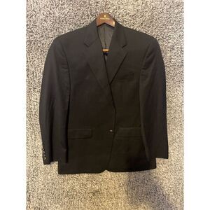 Michael Kors Men's Black Wool Blazer Size 40S Formal Two-Button
